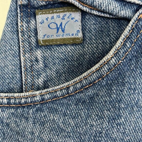 Women's Wrangler Denim Jean Classic Shorts Blue Sz 10 Backyard BBQ Casual Farmer - Picture 4 of 7